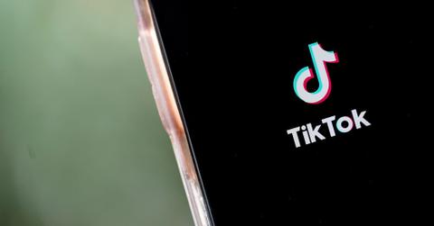 TikTok app on a phone