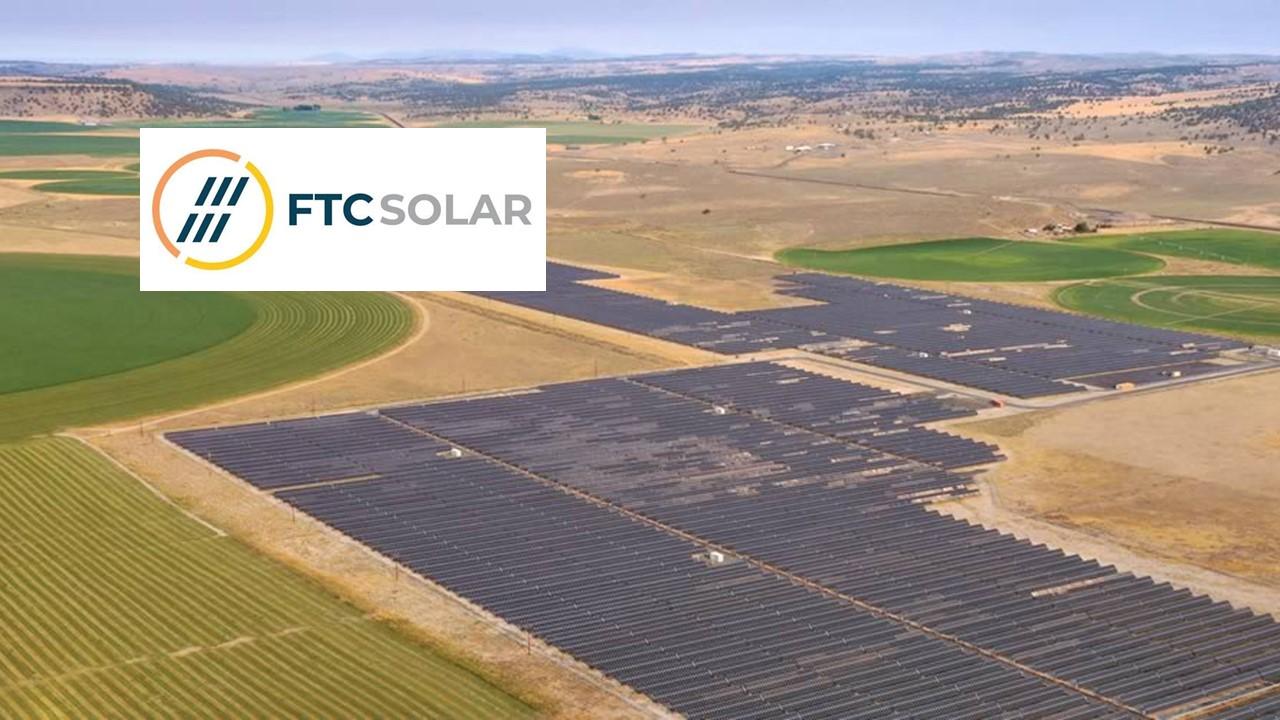 FTC Solar field of solar panels and logo