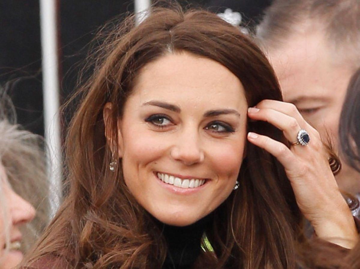 Kate Middleton arriving at a Liverpool charity showcasing her ring