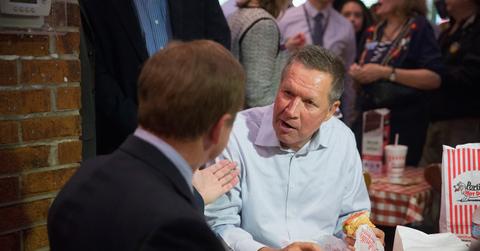 Men eating at Portillo's
