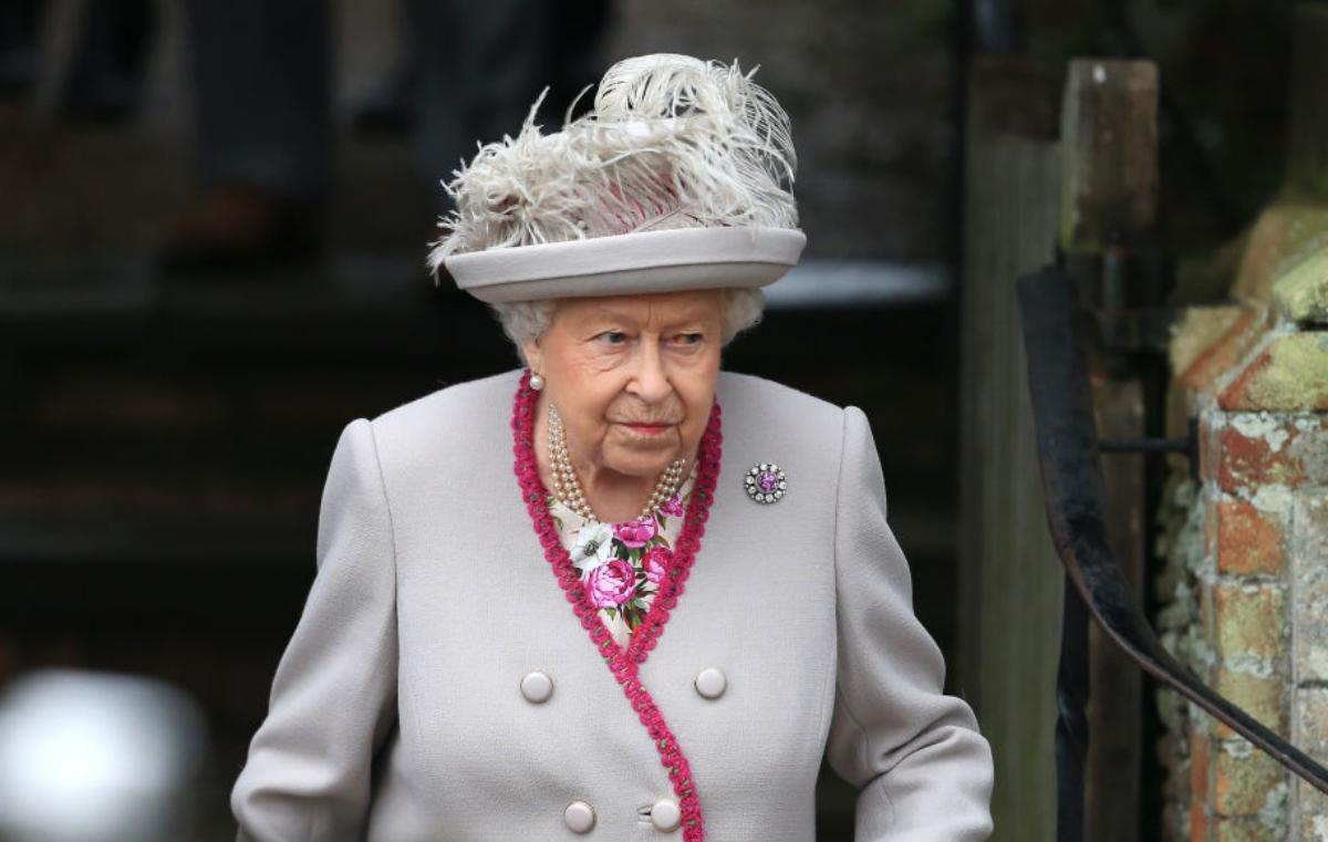 Queen Elizabeth II attending Christmas mass in 2018. 