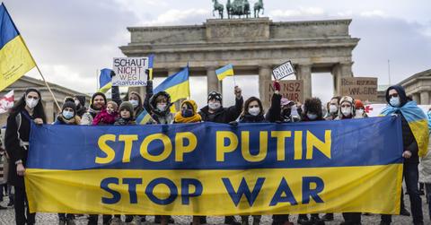Russia-Ukraine war protestors in Berlin