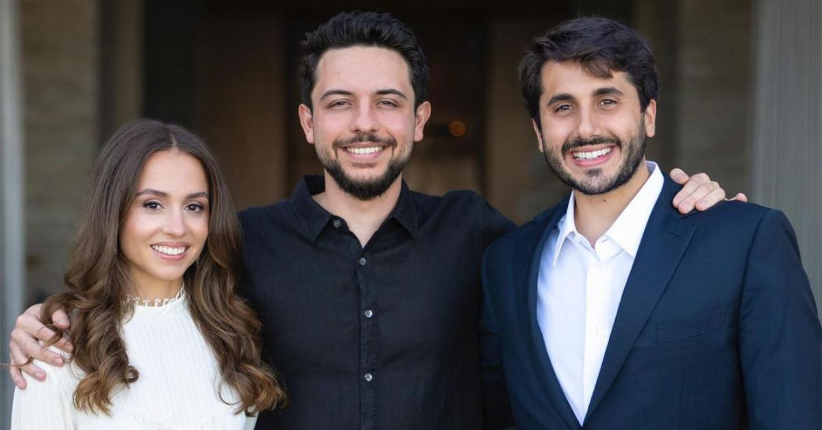 Princess Iman and Jameel Alexander Thermiotis with Hussein, Crown Prince of Jordan