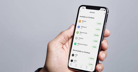Coinbase App on Smartphone