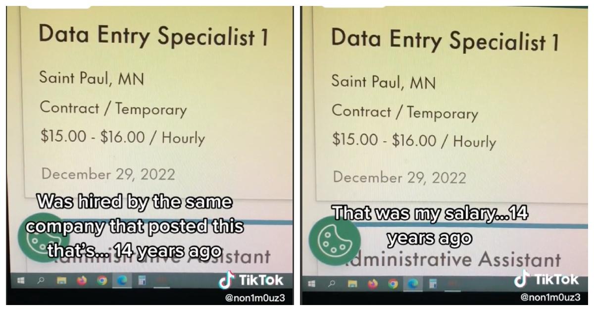 Minnesota job seeker shared TikTok saying he found the exact role he worked 14 years ago.