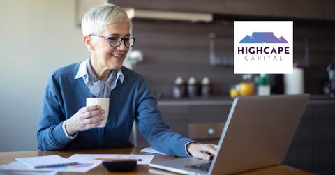 Woman using a laptop