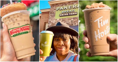 Krispy Kreme, Panera, and Tim Hortons coffee