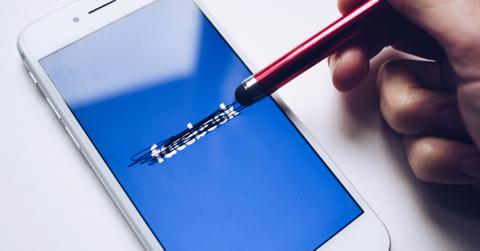 Facebook app on a smartphone