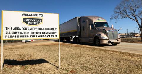 Sanderson Farms factory sign
