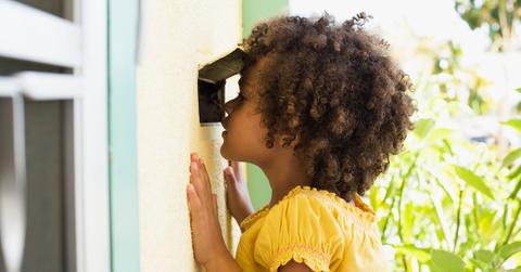 Girl checking the mail
