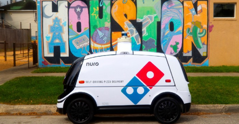 Nuro and Domino's delivery vehicle