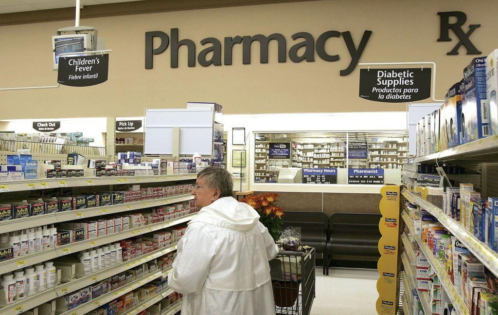 A woman shopping at a drugstore