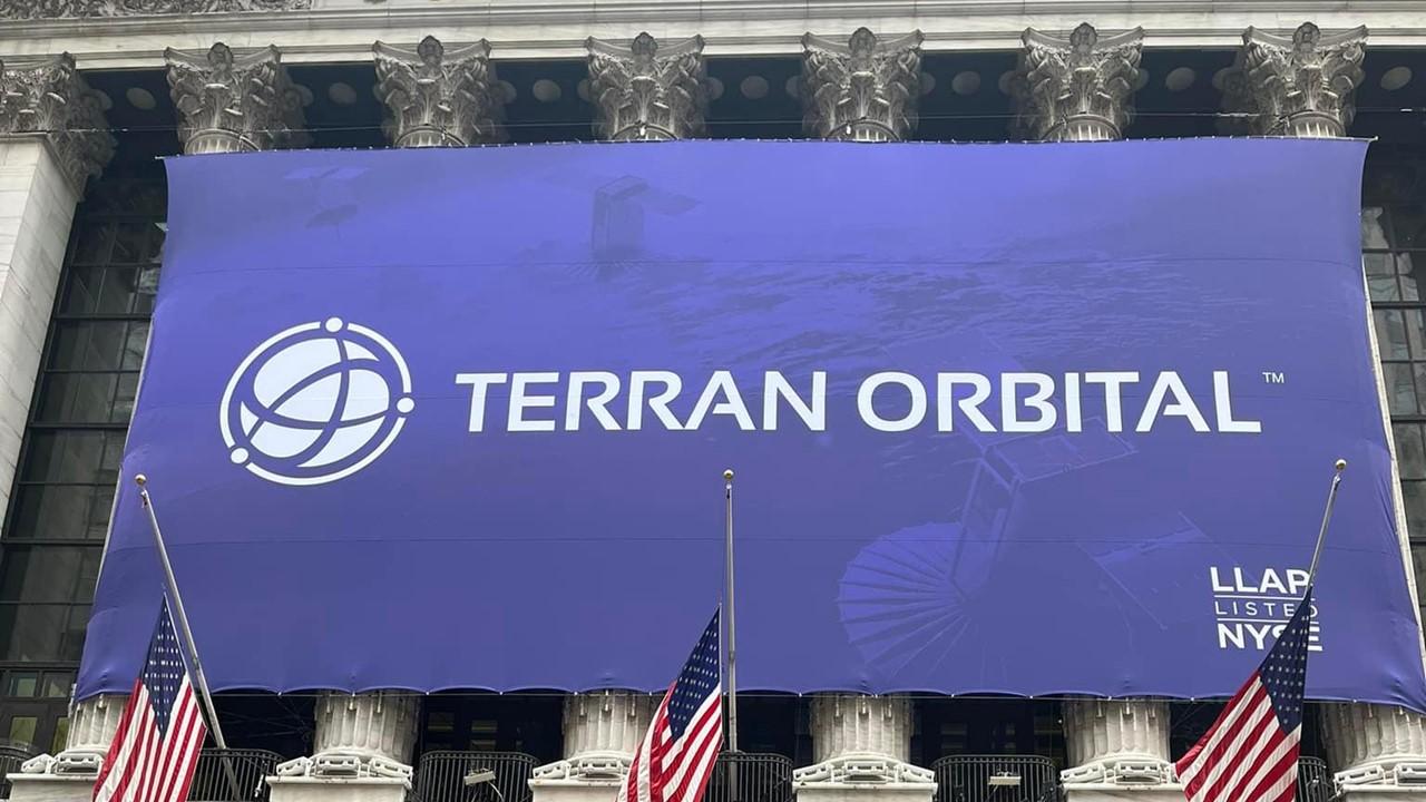 Terran Orbital banner on the NYSE