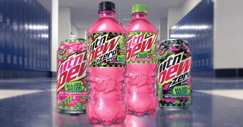 Mountain Dew Zero Sugar bottles and cans