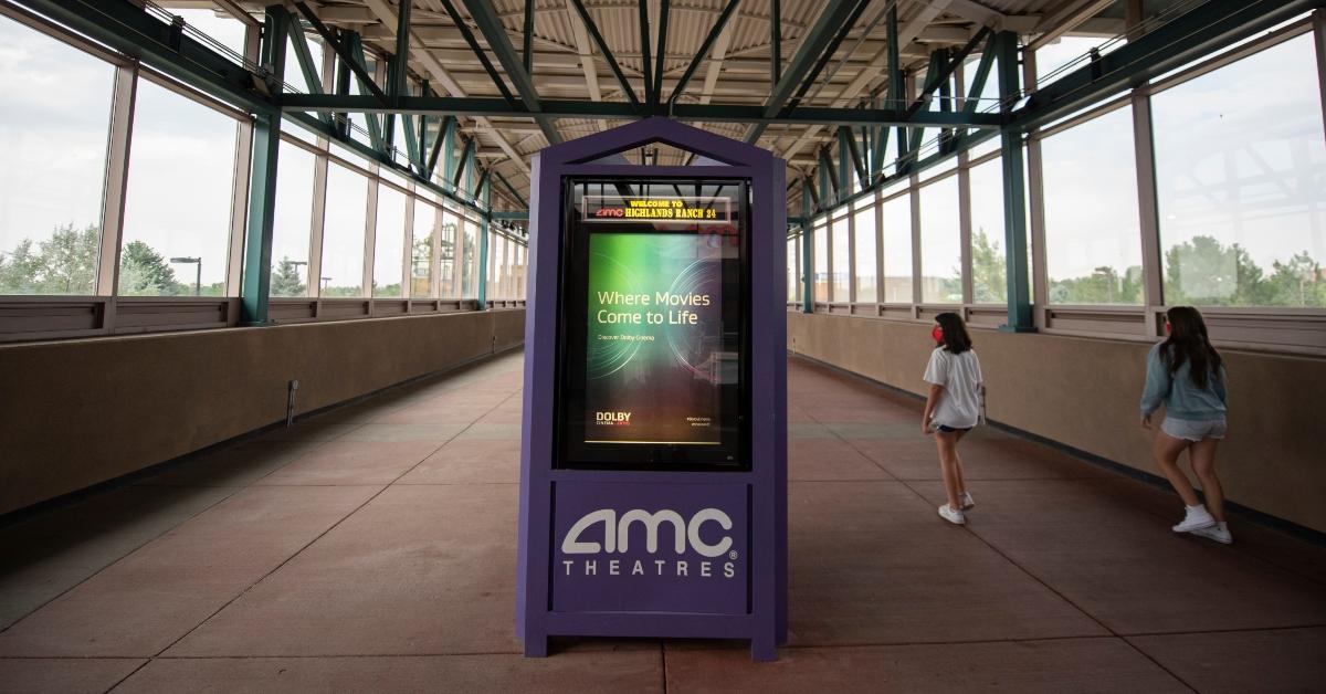 Entrance to an AMC Entertainment movie theater