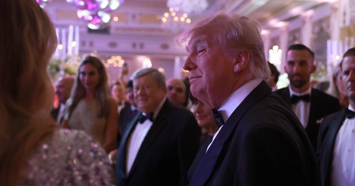 Former U.S. President Donald Trump arrives for a New Years event at his Mar-a-Lago home.