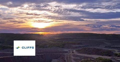 Cleveland-Cliffs work site and logo
