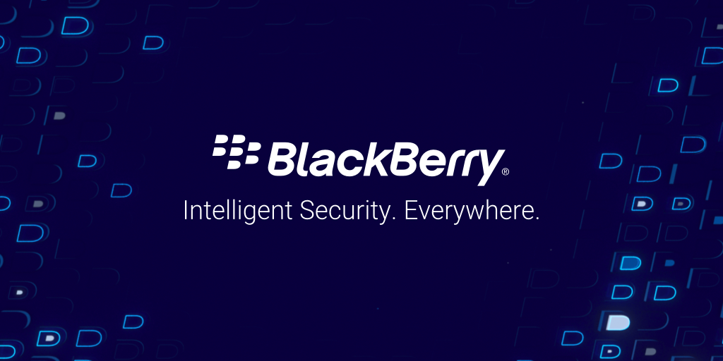 Blackberry logo on blue background