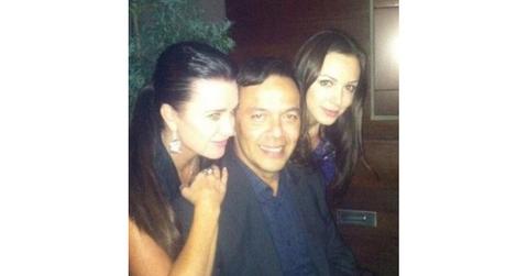 Kyle Richards with Guraish Aldjufrie and Farrah Aldjufrie