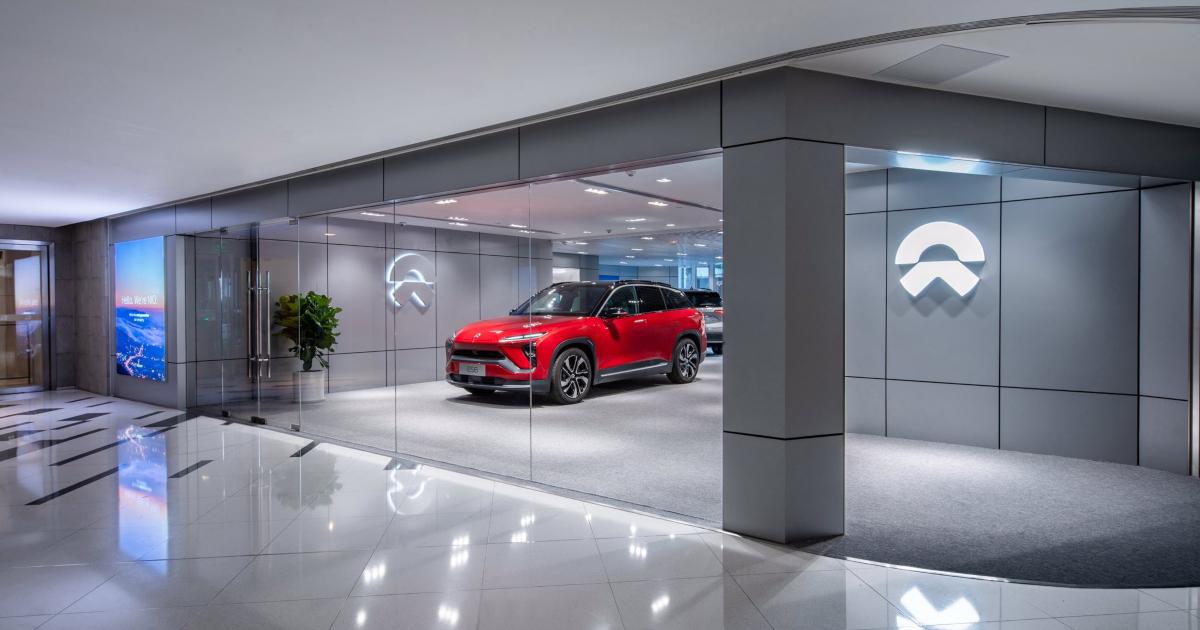 NIO car on display