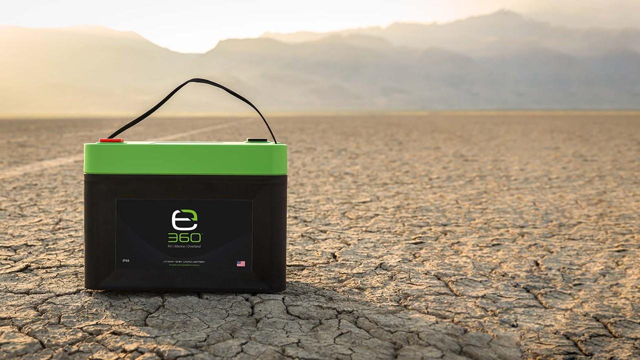 An Expion360 battery in the desert