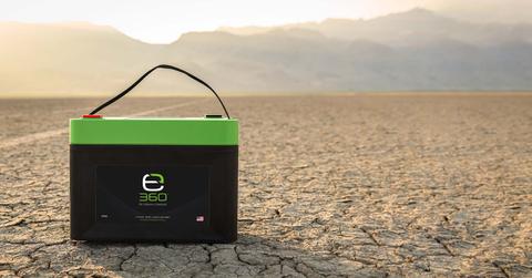 An Expion360 battery in the desert