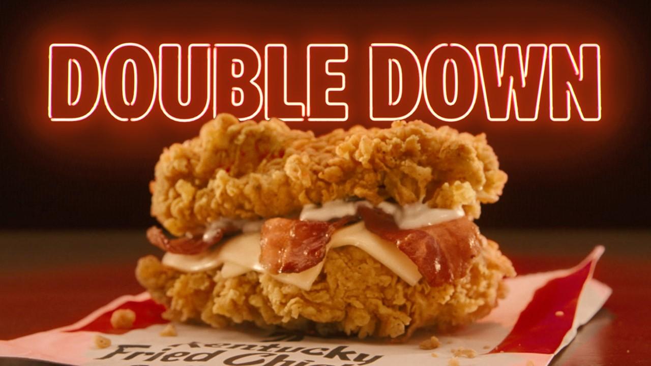 KFC Double Down chicken sandwich