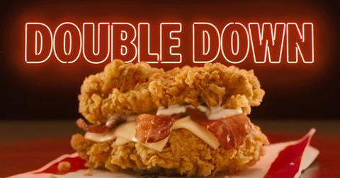 KFC Double Down chicken sandwich