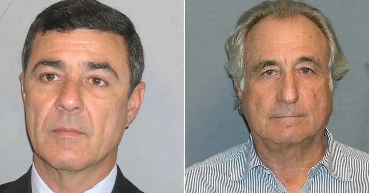 Headshots of Frank DiPascali Jr. and Bernie Madoff.