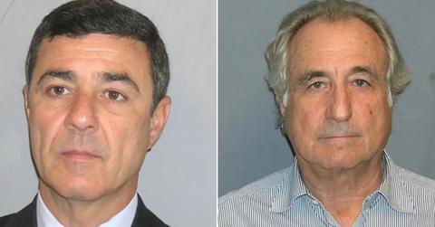 Headshots of Frank DiPascali Jr. and Bernie Madoff.