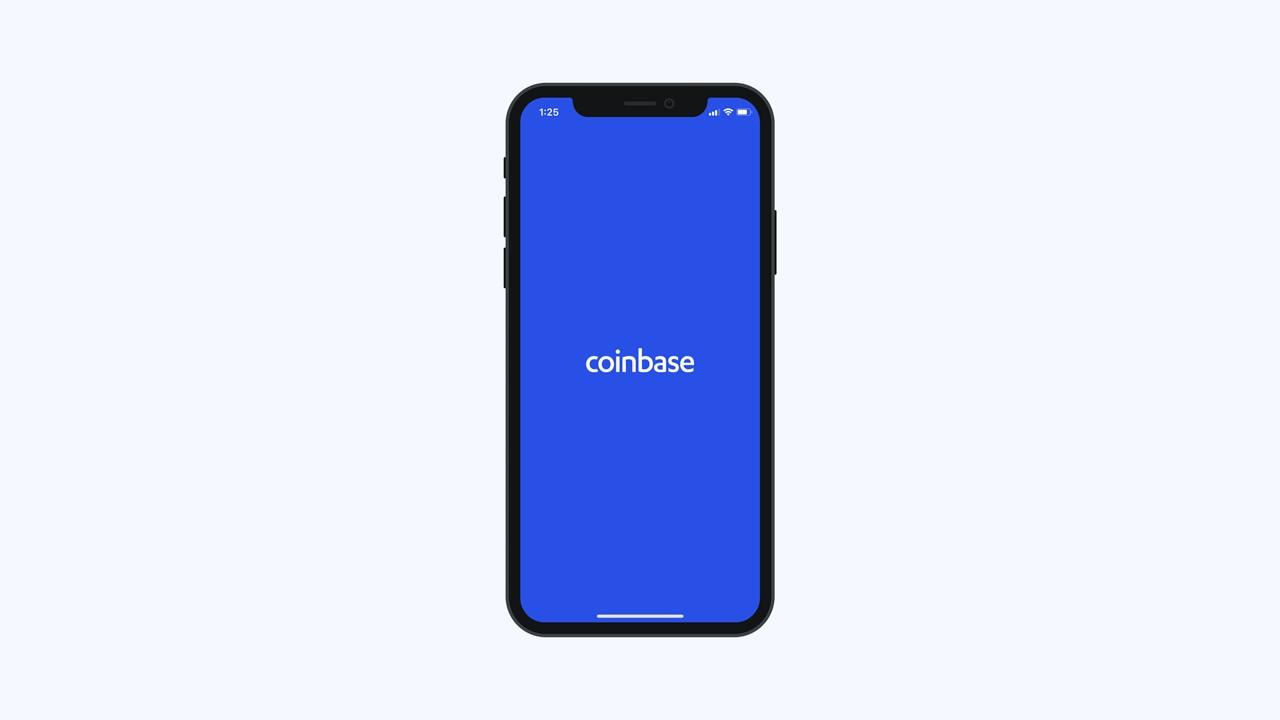 Coinbase app on a smartphone