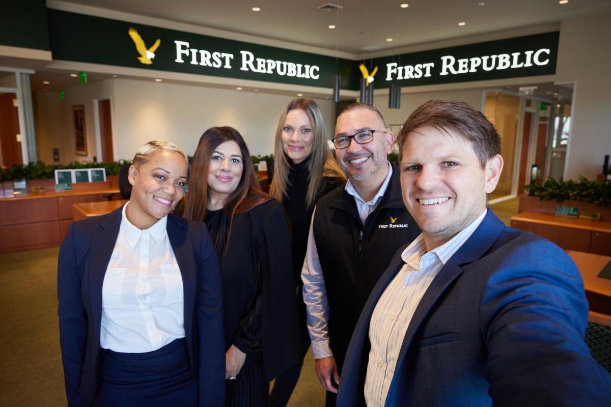 First Republic Bank employees smiling