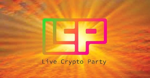 Live crypto party logo