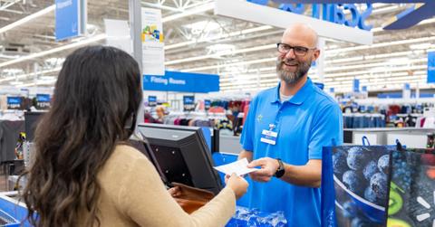 A Walmart cashier