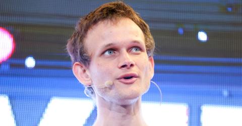 Vitalik Buterin speaking on stage