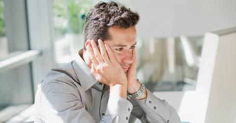 A frustrated businessman