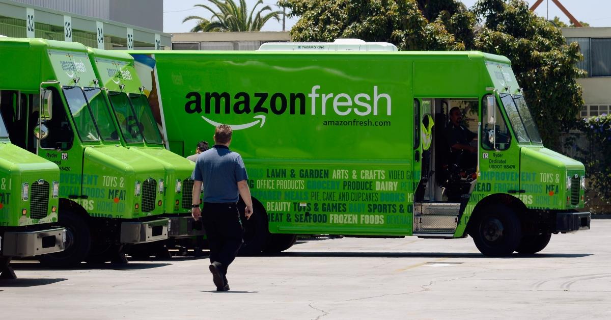 Amazon Fresh delivery trucks