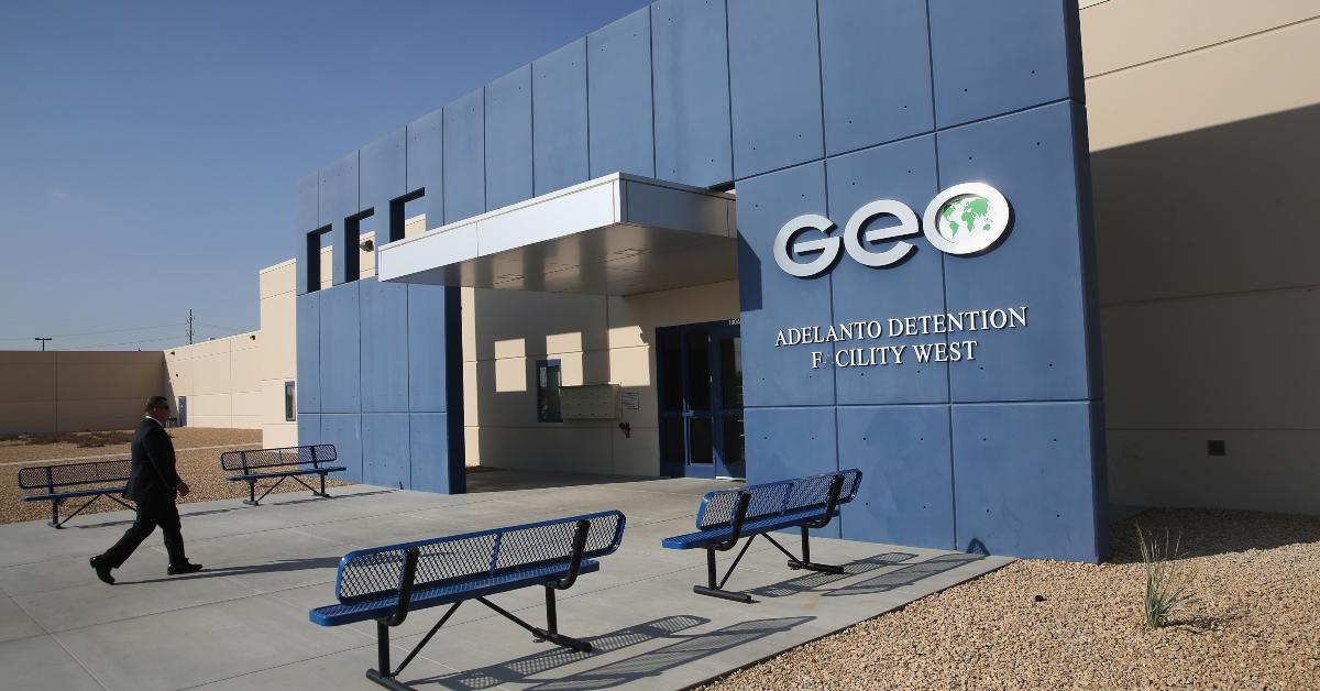 The entrance to a GEO Group prison