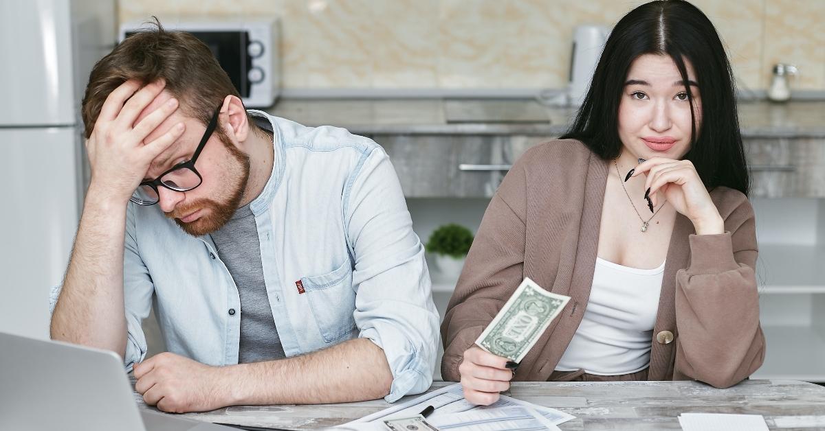 A couple reviewing their budget