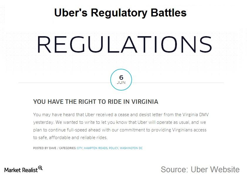 Why Uber faces problems with regulation and existing services