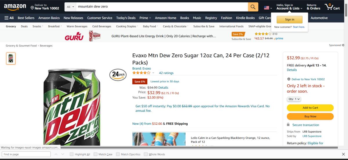 Mountain Dew Zero Sugar Joins List of Product Shortages in the U.S.