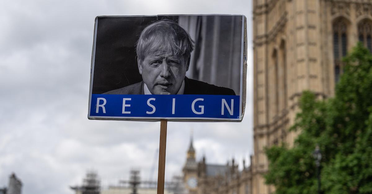 boris johnson protest partygate