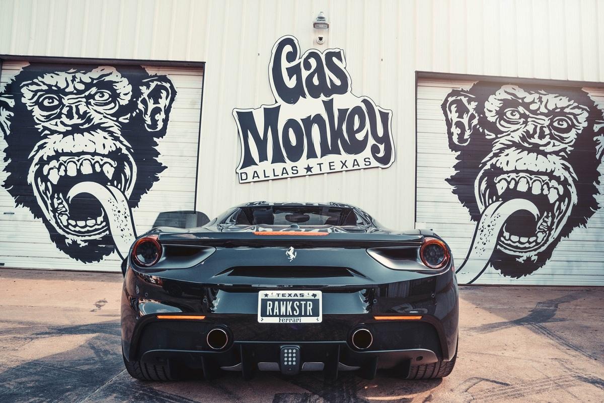 Ferrari outside gas monkey garage