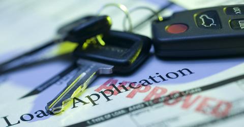 Car loan paperwork and keys