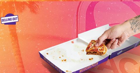 Last slice of Mexican Pizza in the box