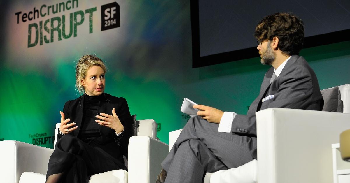 Elizabeth Holmes during a TechCrunch Disrupt interview. 