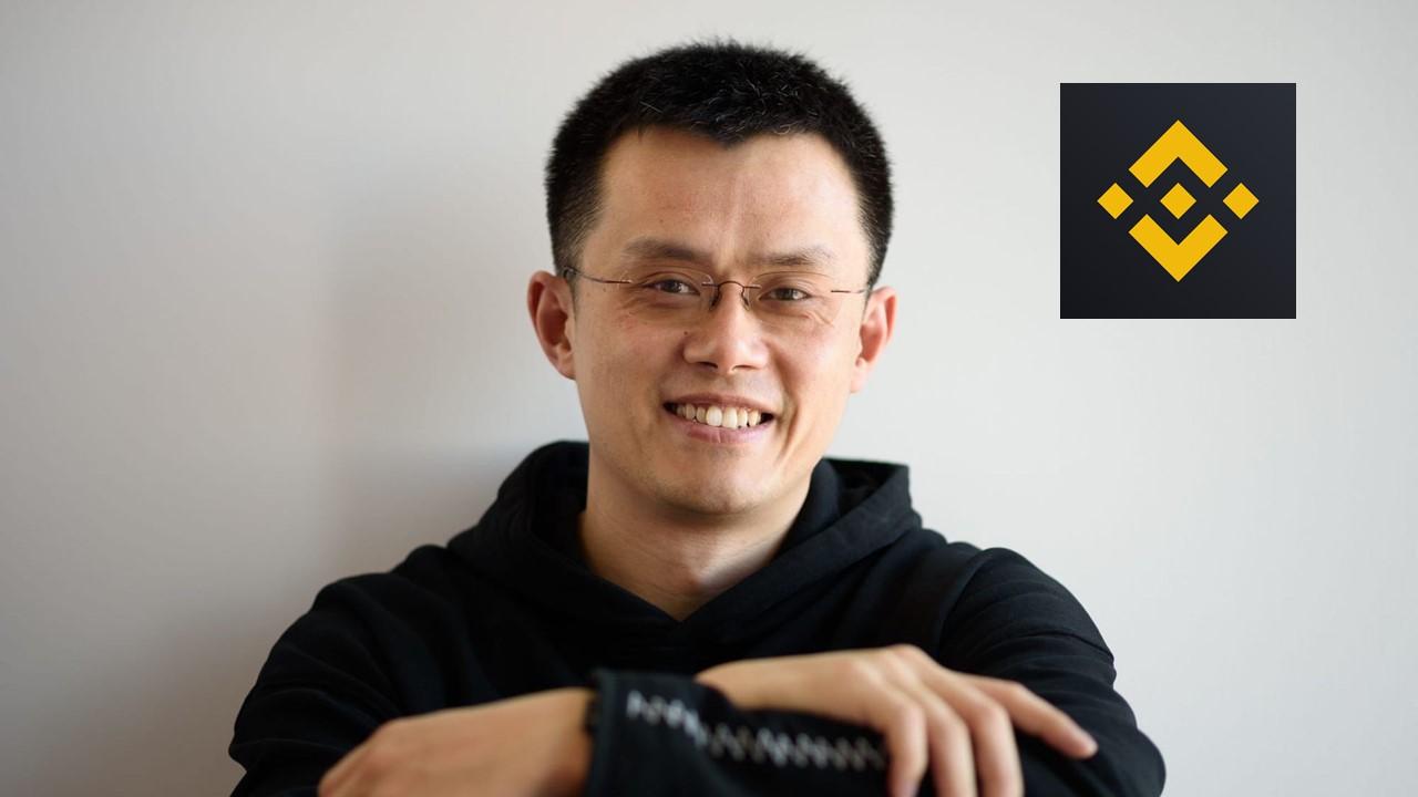 Binance CEO Changpeng Zhao and company logo