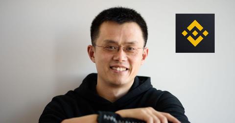 Binance CEO Changpeng Zhao and company logo