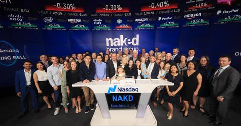 Naked Brands Nasdaq listing