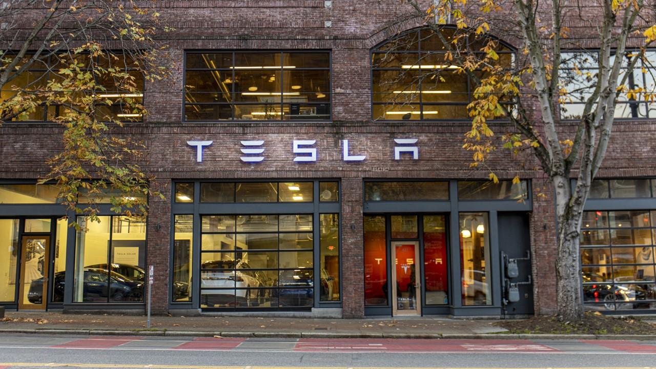 tesla stock down